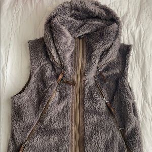 Cozy Gray Faux Fur Vest